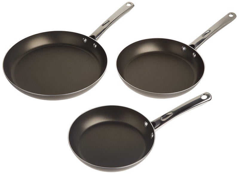 Farberware - 20065 Farberware Kitchen Ease Nonstick Frying Pan Set / Fry Pan Set / Skillet Set - 8 Inch, 10 Inch, and 11 Inch, Black - Image 1